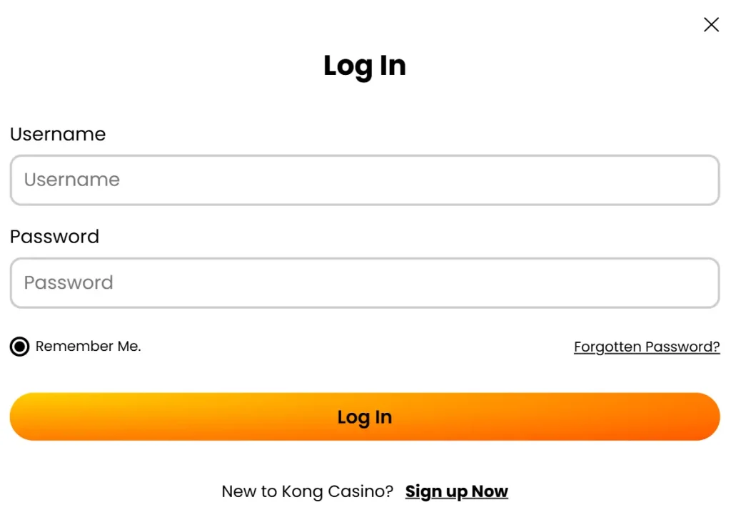 Kong Casino Login